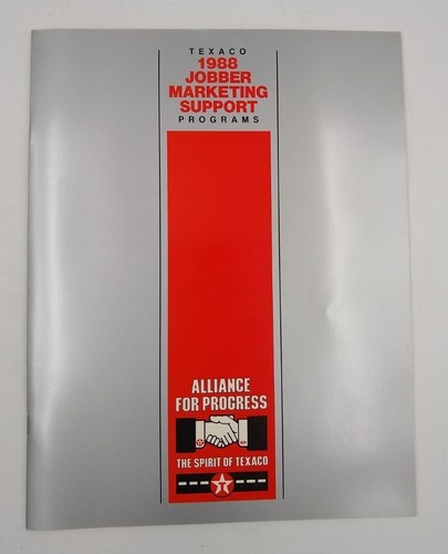 1988 Texaco Jobber Marketing Support Programs Alliance for Progress Pamphlets  - Picture 1 of 6