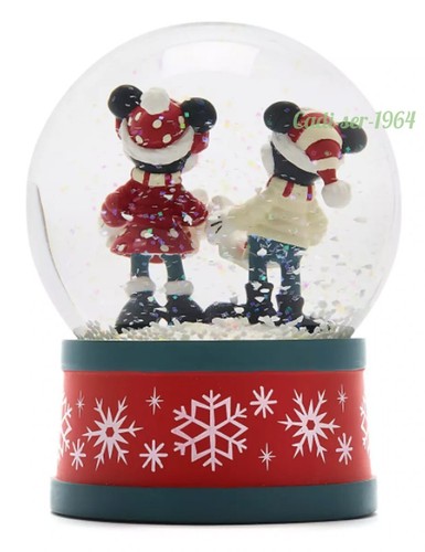 Disney Store Micky & Minnie Mouse Snow Globe 2021 Christmas Decorations Disney - Picture 10 of 24
