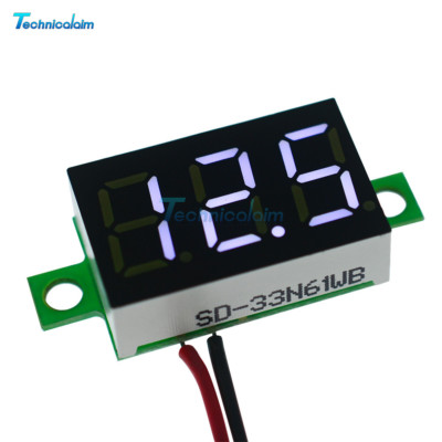 DC 4.7-32V Mini White LED Panel Voltage Meter 3-Digital Adjustment Voltmeter