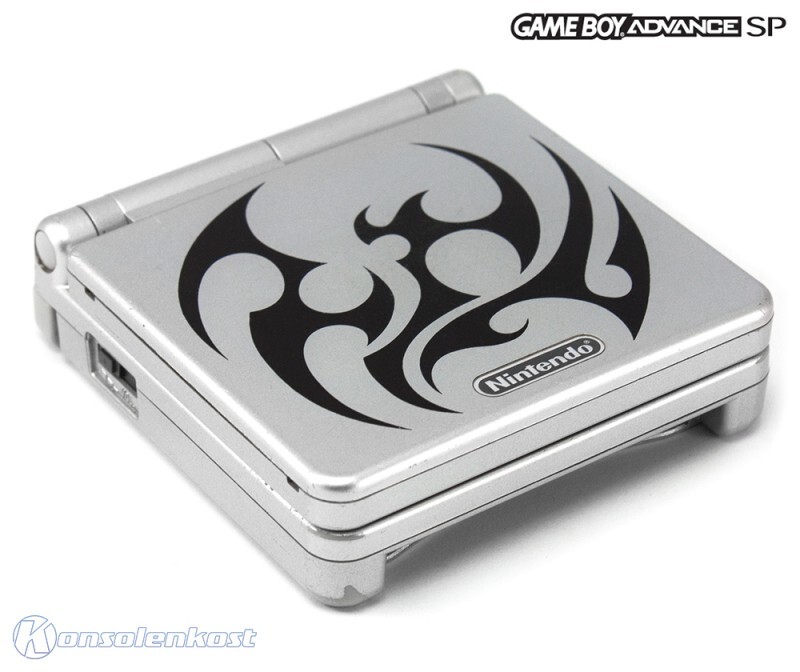 GameBoy Advance Konsole GBA SP #Tribal Edition Tattoo Version