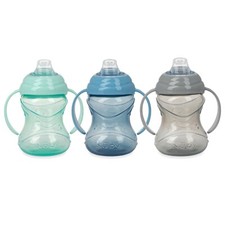 Nuby Clik-It Soft Spout Grip N' Sip Trainer Cup 3 Pack - Easy Grip - 9oz/270ml