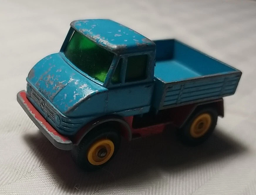 Caja de cerillas #49 Unimog Lensey azul y rojo hecho en Inglaterra de colección regalo coleccionar Foto 2 de 4