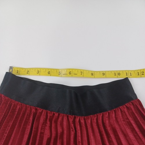 Gothic vtg skirt CHARLOTTE RUSSE Women Size M red metallic y2k 90s - Picture 3 of 4