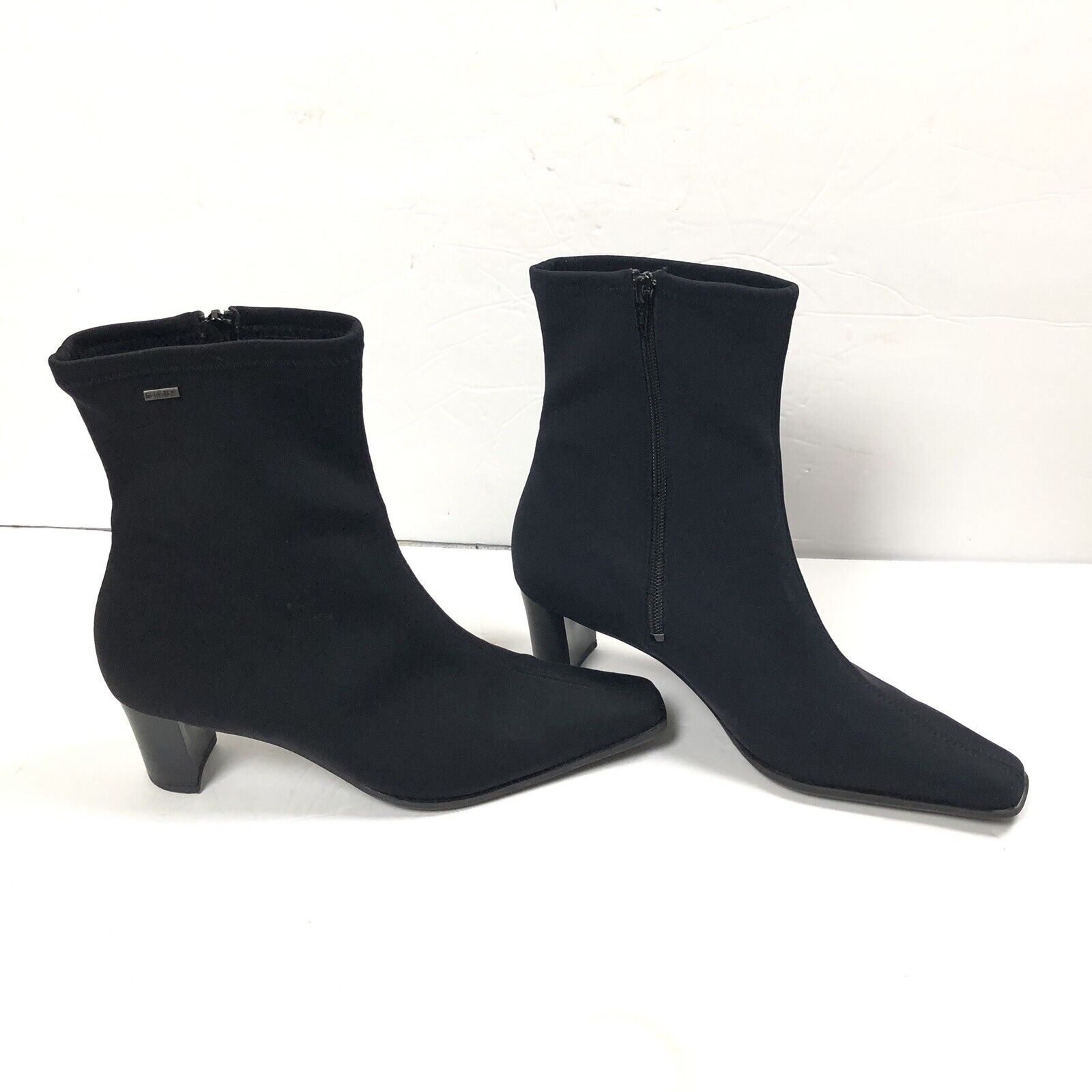 Hogl 6 N Ankle Boots Black Zipper Side Square Toe Gore Womens | eBay