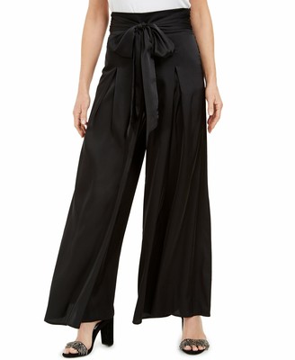 MSK Women's Tie-Front Wide-Leg Pants 
