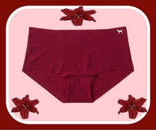 XL NO SHOW RedWine KIR Desire Stretch Victorias Secret PINK Boyshort Brief Panty