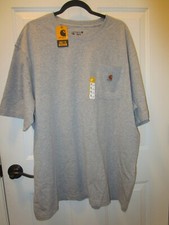 CARHARTT LOOSE FIT HEAVYWEIGHT POCKET S/S SHIRT IN HEATHER GRAY SIZE XL NEW