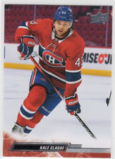 Kale Clague 22-23 Upper Deck Series 1 Base Common #96 Montreal Canadiens