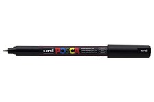 UNI-Ball Marker Pen PC-1MR - Black - Pack of 3 PENS