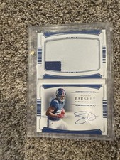 2018 Saquon Barkley Rookie Rc National Treasures Auto Patch 23/99 Football Card. rookie card picture