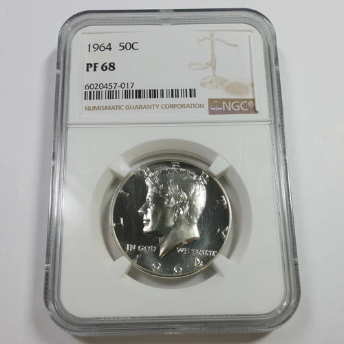1964 P NGC PF68 Proof - Kennedy Half Dollar 50c US Coin #59074A