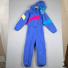 Obermeyer Skiwear Youth Size 12 One Piece Ski Suit Retro Snowsuit Multicolor