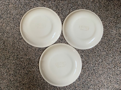 BILTONS BLUE WILLOW PATTERN VINTAGE ENGLAND 3 x Cereal Bowls & 3 x Side Plates - Picture 8 of 8