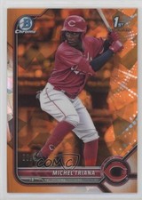 2022 Bowman Sapphire Edition Chrome Prospects Orange 8/50 Michel Triana 1i7n