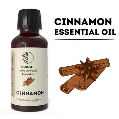 Heroot Cinnamon Essential Oil | Cinnamomum Verum | 100% Pure Aromatherapy Use
