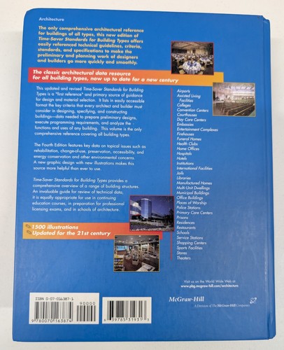 Time-Saver Standards for Building Types by De Chiara, Joseph 4th Edition - Picture 10 of 10