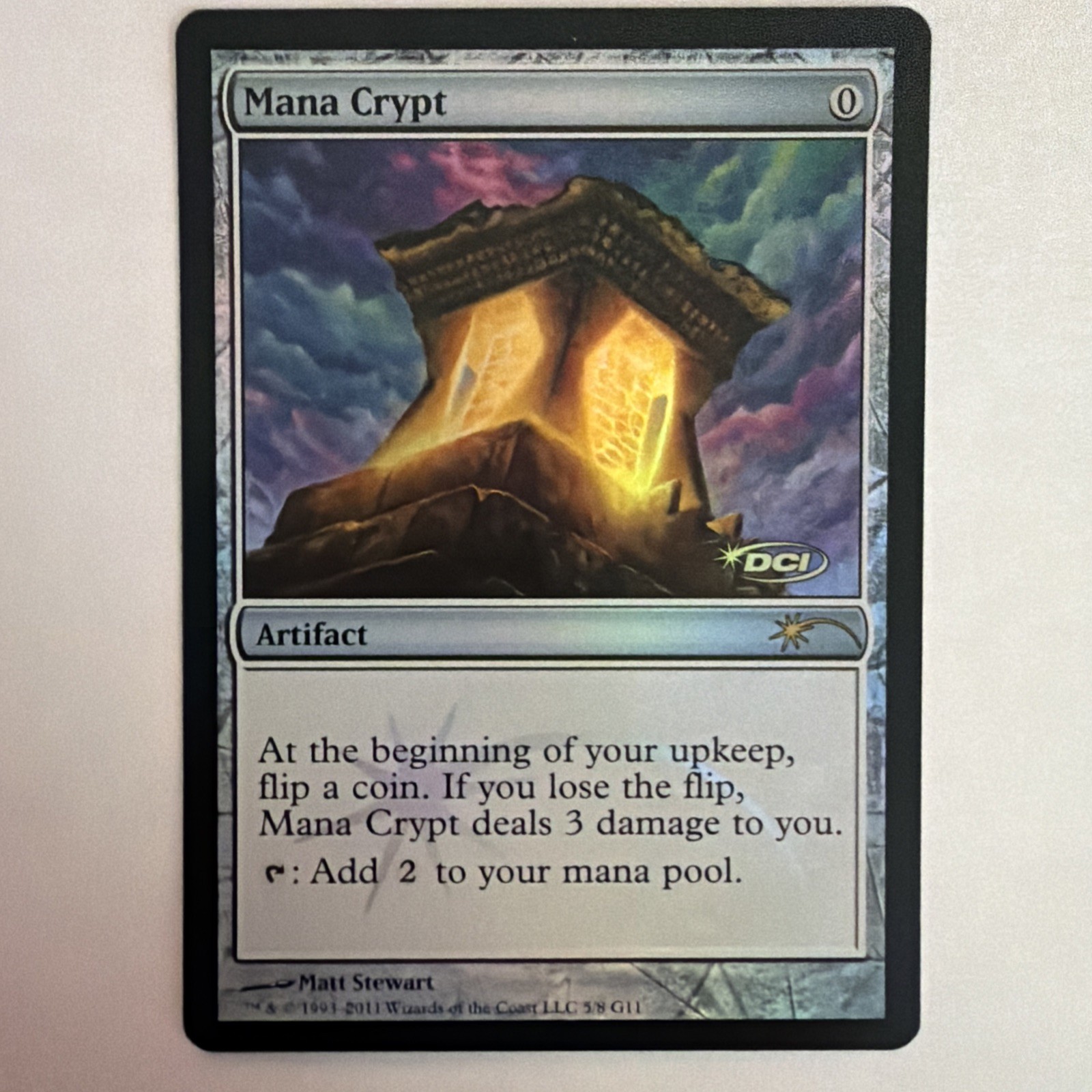 Mana Crypt MTG Foil Judge Promo