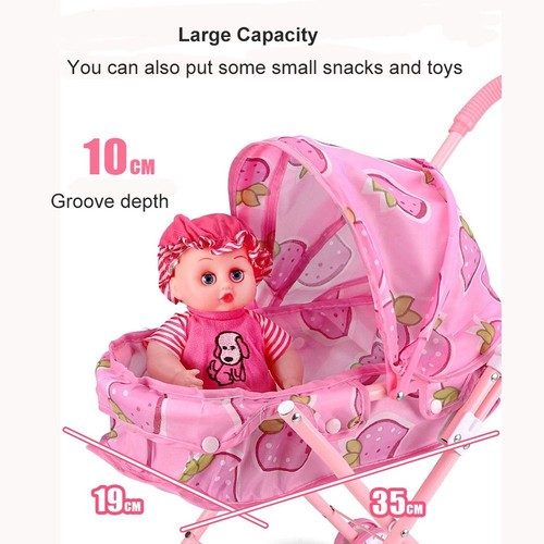Plastic + Metal Baby Stroller Iron Support Frame Furniture Toy Children - Picture 9 of 21