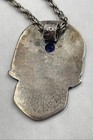 Sterling Silver Rope Chain Skull Pendant Necklace W/ Crystal — photo 4