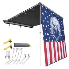 Yescom 6.6x8.4ft Vehicle Awning Blackout Coating Pull-Out Side Wall Closeout