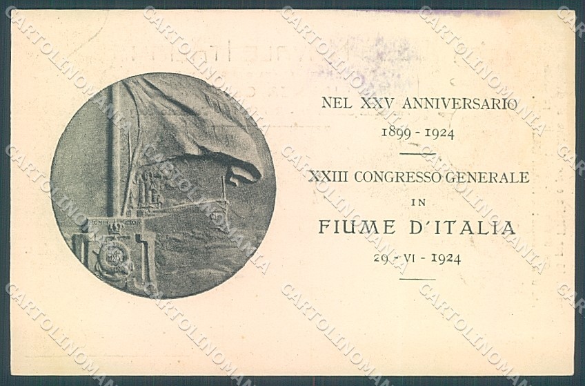 Croatia Croazia Fiume Lega Navale Anniversario cartolina JK3980