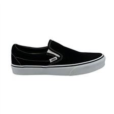 VANS Classic Slip On Black White Mens Athletic Sneaker