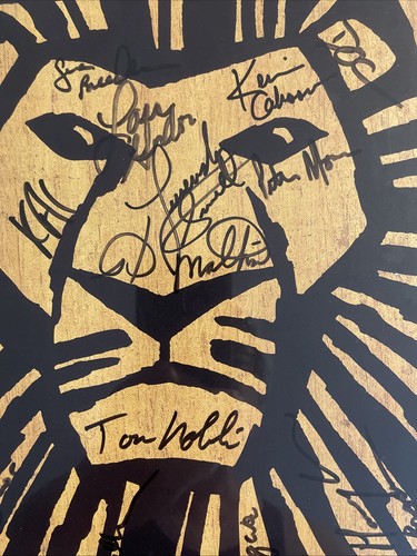 Disney The Lion King Broadway Musical Cast Signed Poster Print 23.5“X 16.5” - Picture 6 of 15
