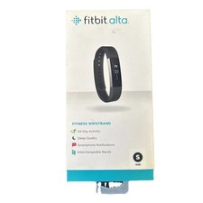 Fitbit Alta Fitness Wristband Activity Tracker Black Small No Charger