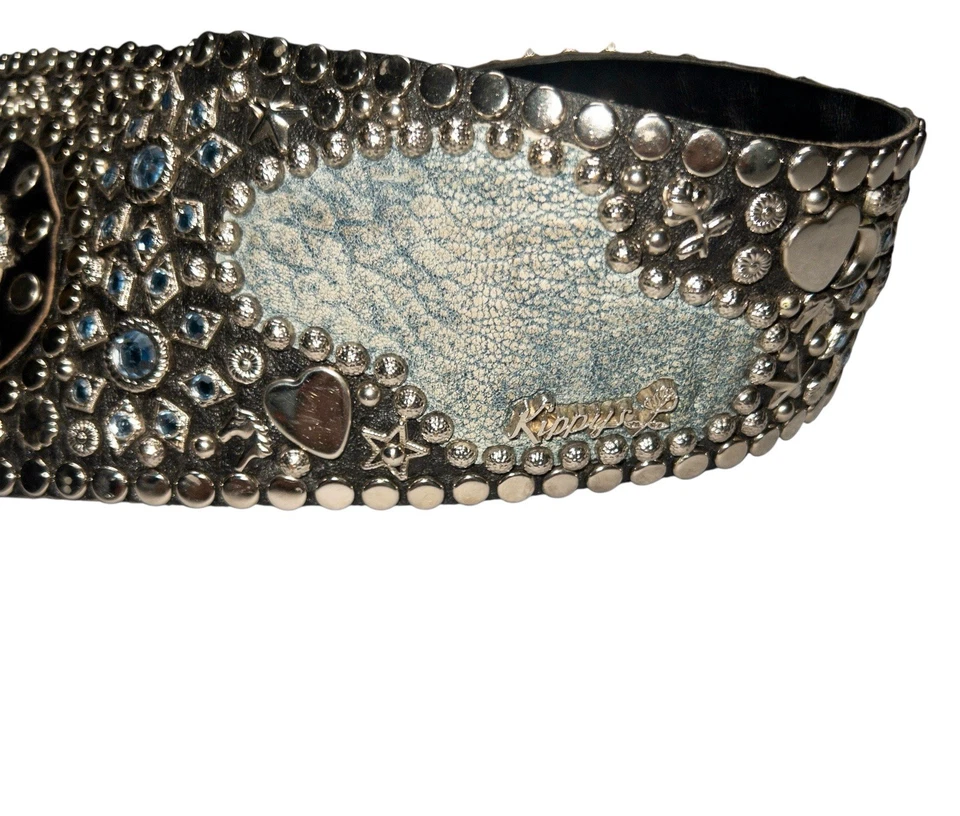 "Cinturón Kippys Western de cuero para mujer 32"" vaquera rodeo cristales de Swarovski" Foto 3 de 4