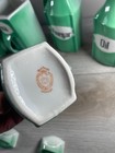Rare German Art Deco Jade Green Porcelain Canister Spice Oil Vinegar Set 9 Pc — photo 9