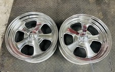 (1) Pair of 17x8 Budnik Famosa Rims 5x5 Bolt Pattern Polished Driver Quality