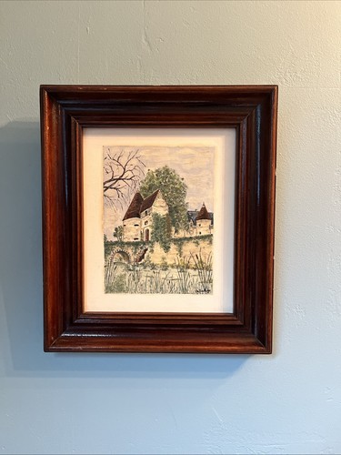 Gemälde Landschaft Lilie St. Georg - Öl Holzrahmen - Bild 1 von 9