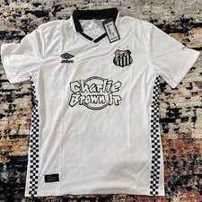 Umbro Santos Brazilian Soccer Team Charlie Brown Jr 1992 White T-Shirt XXL