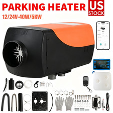12-24v 5kw Diesel Air Heater Bluetooth App Lcd Display For Car Bus Rv Orange