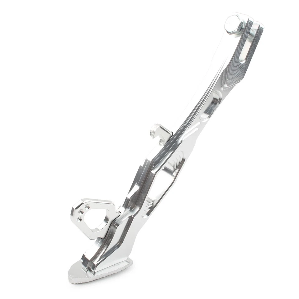 Soporte lateral para pie Soporte para pierna Soporte para moto Universal Plateado Foto 2 de 4