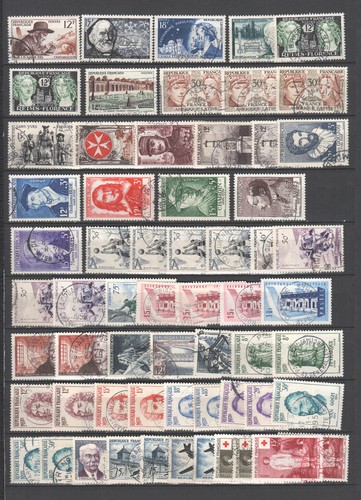 Frankreich , günstiges Lot mit gestempelten Briefmarken und Belegen