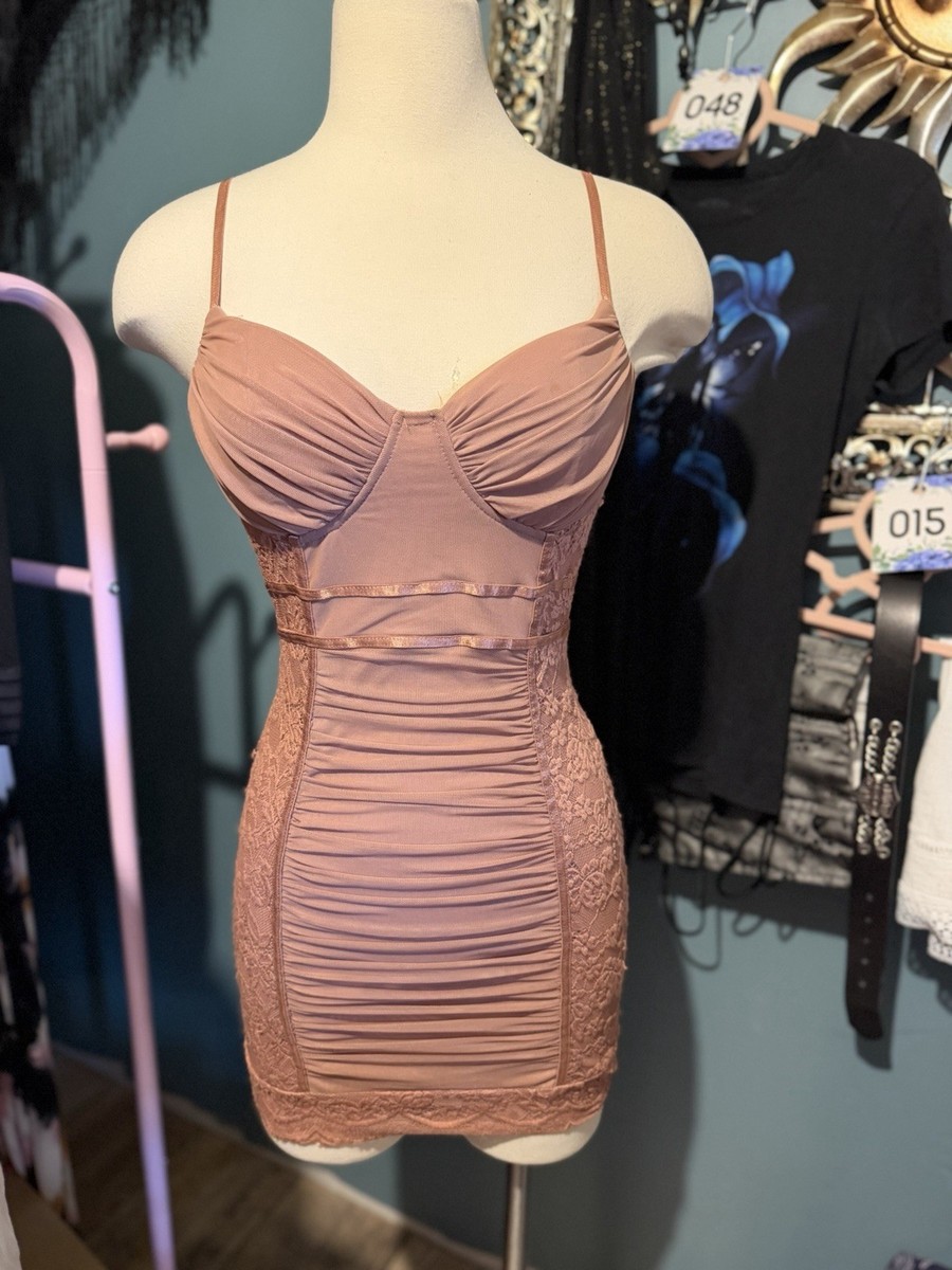 coquette corset dress Y2K Fairy Core Blush Pink Floral Lace Mini Size S Dress Aesthetic Size:A/B (4-6) BestSeller-04132026 Sale Designer Bridal Dresses 90%Polyester 10%Cotton Features