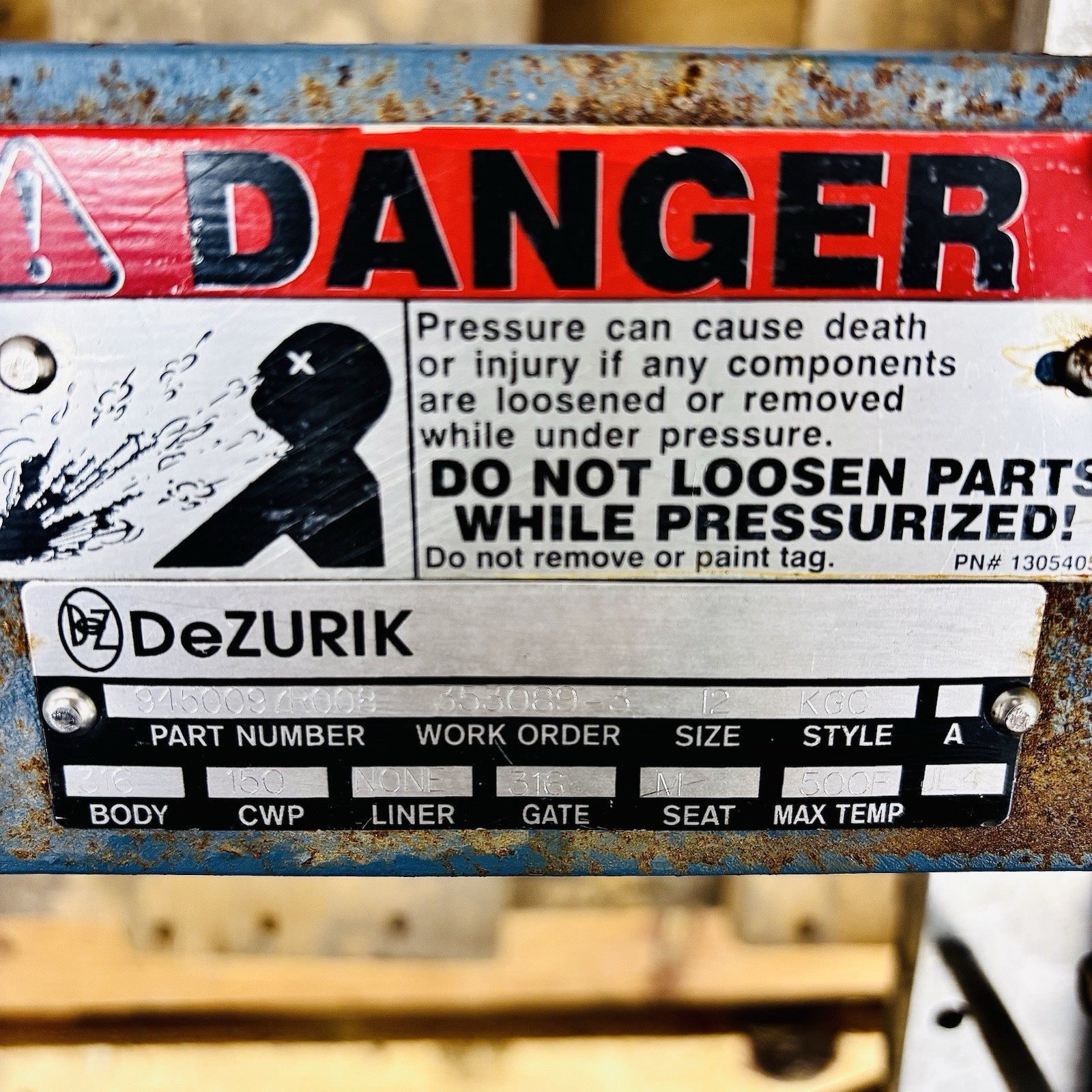 Dezurik 12” 150# KGC Stainless Steel Pneumatic Knife Gate 500F CL150