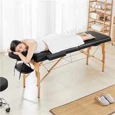 Portable Massage Table Height Adjustable Salon Spa Bed Lashing Table 3 Folding