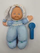 Fisher Price 1991 Puffalump Kids Snuggle Light Up Blue Baby Doll Works