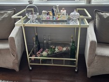 Kitchen Trolley Bar Drinks Serving Cart 2 Tier