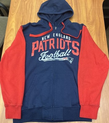 New England Patriots Hoodie Mens XL Full Zip NFL Football Sweatshirt Fleece