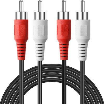 PASOW RCA Cables, 2RCA Male to Stereo Audio Subwoofer Cable Dual... 