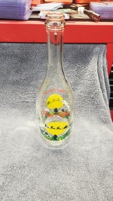 Villa Jolanda 20 oz BOTTLE Empty Happy Holidays Christmas Prosecco Clear Glass
