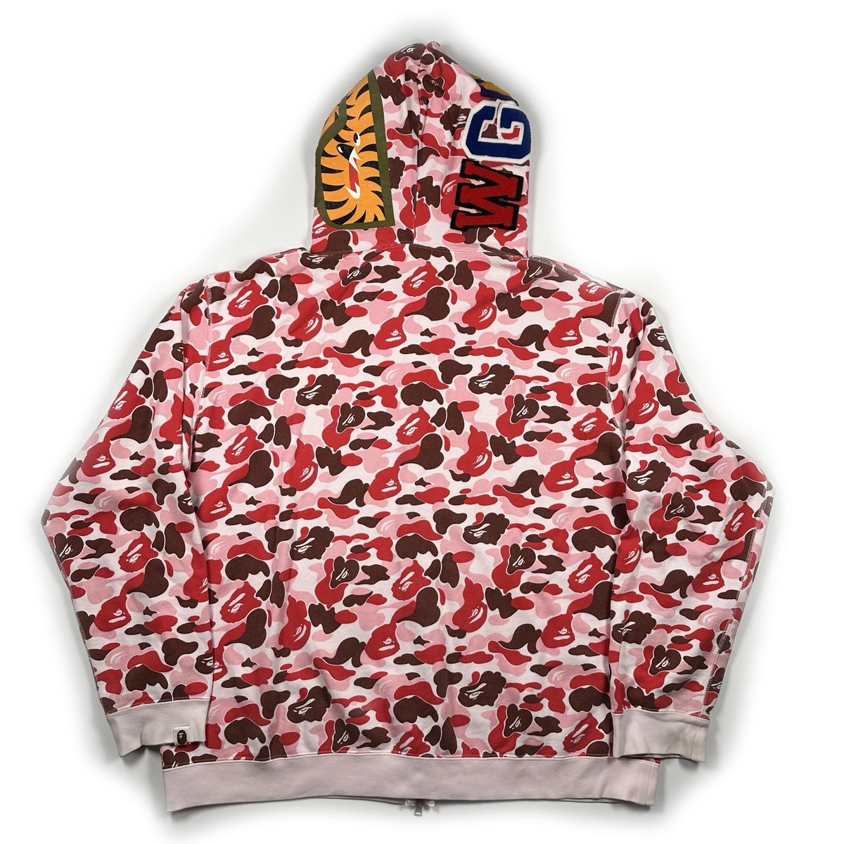 BAPE Hiroshima Store Exclusive Camo Shark Hoodie OG 2008 sz XL