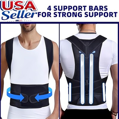 Posture Corrector Adjustable Back Brace Shoulder Support Belt Brace Straightener