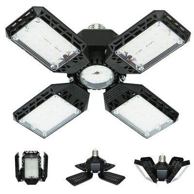 QiyuanLS LED Garage Light,150W Deformable Ceiling 4+1P 1Pack/F, Black 