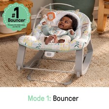 Keep Cozy 3-In-1 Grow with Me Vibrating Baby Bouncer Seat  Infant to Toddler Ro