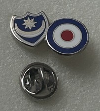 Rare & Collectable Portsmouth Supporter Enamel Badge Pompey Crest &  Mod Target