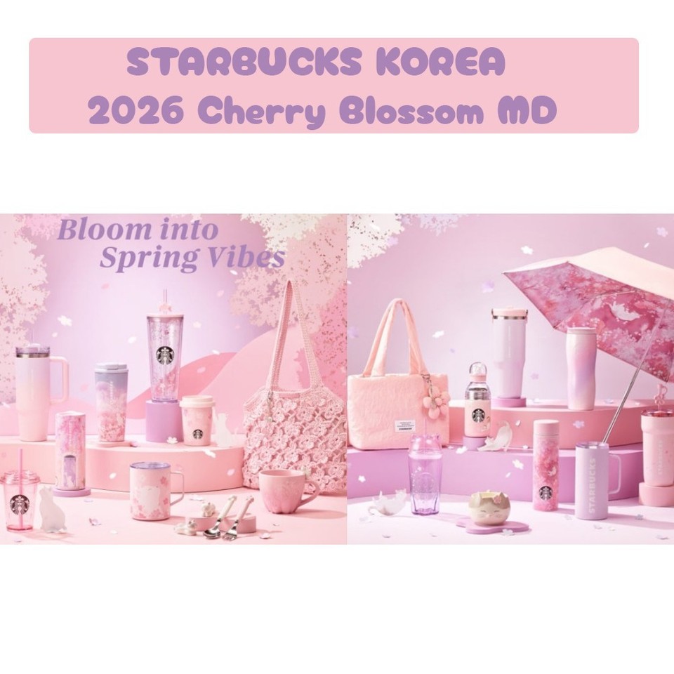 Starbucks Korea 2026 Cherry Blossom MD Tumbler Mug Bag Umbrella Sakura Limited